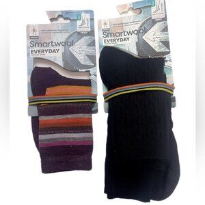 NWT 2 x Smartwool Everyday Merino Comfort Mesh Zones Unisex Crew Height Socks S